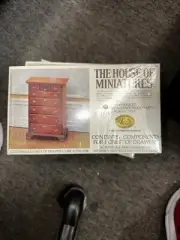 The House of Miniatures Chippendale Chest of Drawers 40066 & Hutch Cabinet 40003