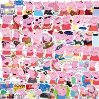 在飛比找蝦皮購物優惠-貼紙✨50張入 佩佩豬 小豬佩琪 粉紅豬小妹 卡通防水貼紙 