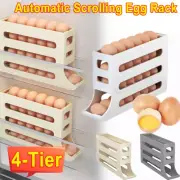 4-Tier Automatic Scrolling Egg Rack Holder Storage Box Container Refrigerator AU