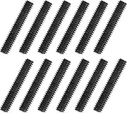 uxcell 12Pcs Fully All Threaded Rod, 1/4" Thread 20 Pitch 1-1/2" Length Carbon Steel Long Threaded Screw Threads Black Zinc Fully Studding Rod Bar for Furniture Garden Mounting Assembly