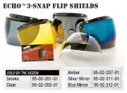 Echo 3 Snap Universal Flip Face Shield SMOKE