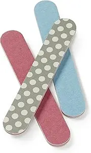 Manicare Pack of 3 Small Cushioned Emery Boards, Nail Files For Shaping Artificial And Natural Nails, Double Sided Medium Grit, Durable, For At Home DIY Salon Professional Manicure Or Pedicure