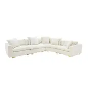 [James Lane] Tully Muse Flax Modular Sofa - 5 Piece