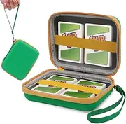 ZIENVE Storgae Card Carrying Case Compatible with UNO Card Case, Playing Card Case, Game Card Holder, Travel Hard Case Capacity Max for 300 Cards, Green