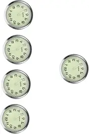 Mobestech 5pcs Car Clock Dash Small Digital Clock Car Stick on Clock Small Digital Battery Operated Auto Retro Car Mini Clock Mini Round Clock Clocks Tiny Clock Pendulum Vehicle Clock Metal