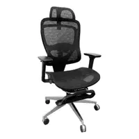 在飛比找PChome24h購物優惠-凱堡 AI高階人體工學全網椅【黑款】高背機能椅