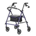 Medline Rollator Walker with Seat, Steel Rolling Walker with 6-Inch Wheels Suppo