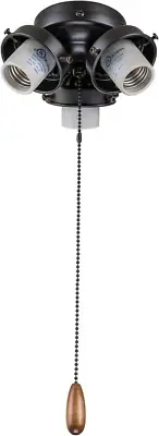 22002-31 Ceiling Fan Fitter Light Kit with Pull Chain, Oil Rubbed Bronze, 5-1/2"