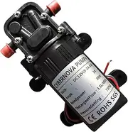 CYBERNOVA DC12 V 73PSI 3.5L/m Fresh Water High Pressure Diaphragm Self Priming Pump with Hose Clamps Caravan/Boat/RV/Garden (5206)