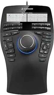 3Dconnexion SpaceMouse Enterprise USB Left-Handed 3DX-700056, 31 Programmable Keys, Black