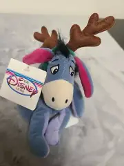 Disney Mini Bean Bag REINDEER EEYORE Winnie The Pooh Plush Toy Donkey