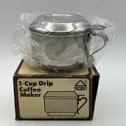 Vtg Hoan 1 Cup 1 Minute Drip Single Coffee Maker Stainless Steel Dishwasher Safe