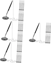 SHINEOFI 4 Sets Metal Pen Chain Multi-function Writing Desk Pen for Touch Screens