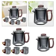 Glass Teapot Sturdy Multifunction Clear Tea Kettle for Tea Room Home Picnic