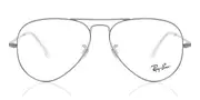 Ray-Ban RX6489 Aviator 2502 Men's Glasses Grey Size 55 - Private Health Rebate - Blue Light Block Available