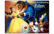 BEAUTY and BEAST Edible cake decoration sheet Image topper personalized BELLE