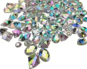 200Pcs Crystal Gems Ab Acrilico Flatback Coser Diamante Rhinestones Con S