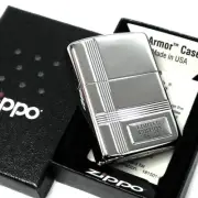 Zippo Oil Lighter Diamond Cross Silver Limited Serial Number Armor Case Japan