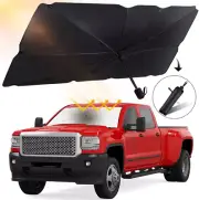 Car Windshield Sun Shade, Foldable Umbrella Reflective Sunshade for Car Front Wi
