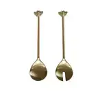 NEW Flair Decor Gold Bee Salad Server Set 2pce