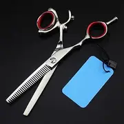 Swivel Thumb Hair Cutting Shears, 5.5 Inch Professional Japan 440c Steel Left Handed Rotate Haircut Thinning Barber Cutting Shears Hairdresser Scissors