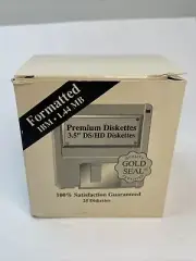 FORMATTED IBM 1.44MB 3.5" DS/HD DISKETTES Gold Seal FLOPPY DISKS 1.44 25