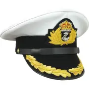 WW2 British UK Royal Navy Military Captains Officers Peak Visor Hat Cap Sz:58