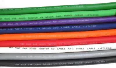 25 ft 2/0 Gauge OFC AWG PURPLE Power Ground Wire Sky High Car Audio GA Feet