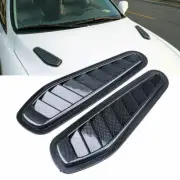 2x Universal Car Decorative Air Flow Intake Hood Scoop Vent Bonnet Cover - Black (for: MG)