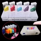 Transparent Storage Box Plastic Compartment Organiser Nail Drill Beads Container