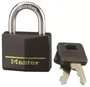 NEW MASTER LOCK 141D VINYL COATED KEYED PADLOCK 1/4" X 7/8" 6638233
