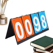 Basketball Scoreboard - Portable Scoreboard | Football Scoreboard, Four-Digit Multi-Function Match Score Flipper for Sports Games School Tournaments Table Tennis Basketball