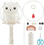 ORIGACH DIY Macrame Owl Wall Hanging Tapestry Kit Owl Macrame Kit for Beginner Boho Handmade Woven Macrame Wall Hanging Decor for Living Room Bedroom
