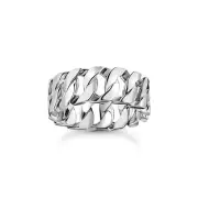 Genuine THOMAS SABO Wide ring with chain links silver