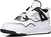 [Nike] Toddler's Jordan 4 Retro SE DIY White/Black-Volt (DC4102 100) - 9