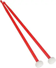 JunZheHub Pair of Drum Mallets with Ergonomic Design for Music Practice, Red