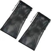FOMIYES 2pcs Lightweight Drawstring Mesh Bags for Snorkeling Beach and Swimming Durable Net Beach Bag Foldable Design for and Versatile Water Activities