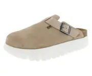Birkenstock Boston Pap Chunky Narrow Unisex Shoes Size 8, Color: Warm Sand