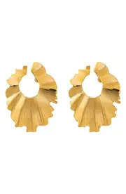 CHRISTINA CARUSO Palm Leaf Drop Earrings in 14K Gold at Nordstrom One Size