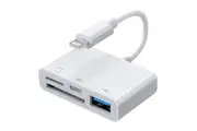 Sansai 8 Pin to OTG Adapter Hub TF SD USB 8 Pin Input for iPad iPhone WT