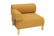 DD Cailloux Fabric Upholstered Single Seater Breakout Sofa with 1 Armrest