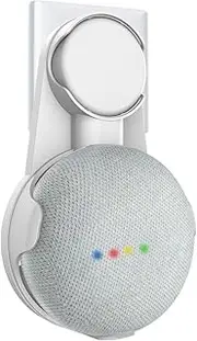 SPORTLINK Outlet Wall Mount Stand Hanger [AUS Plug] for Google Home Mini, Nest Mini 2nd gen - Compact Wall Holder Plug in Kitchen Bathroom Bedroom, Hides The Google Home Nest Mini Cord (White)