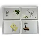 CB2 Oliver Rectangle Appetizer Plate Lot Of 4 - 2010 2011 - Crate and Barrel