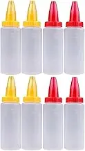LABRIMP 2sets Decorating Supply Cake Icing Bottles Reusable Squeeze Bottles for Baking 4pcs*2 Random Color