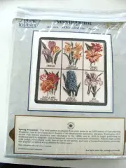 VTG 1996 NEW Spring Botanical Needlepoint Kit Smithsonian Projects w a Purpose