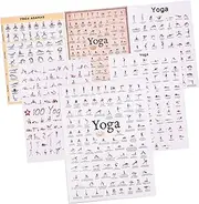 Totority 6pcs Yoga Poses Canvas Poster for Home Decor Decorative Workout Pictures Featuring Standard Yoga Postures for Wall Art and Fitness Enthusiasts