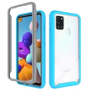 MCC Shockproof Bumper Case Samsung Galaxy A21s 2020 Clear Back Cover A217 [Sky Blue]
