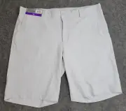 Greg Norman Shorts Mens 40 Light Gray Comfort Stretch Golf Tech Lightweight