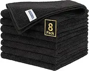 HOMERHYME Premium Microfiber Cleaning Cloth, 8 Pack, 12.6" x 12.6" Cleaning Towels, Lint-Free & Streak-Free, Ultra Absorbent, 300GSM, Reusable Microfiber Towel for Cars Kitchen Garage House Office
