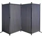 Room Divider 87" W x 65" H Black | 4-Panel Folding Privacy Screen, Portable, SH1